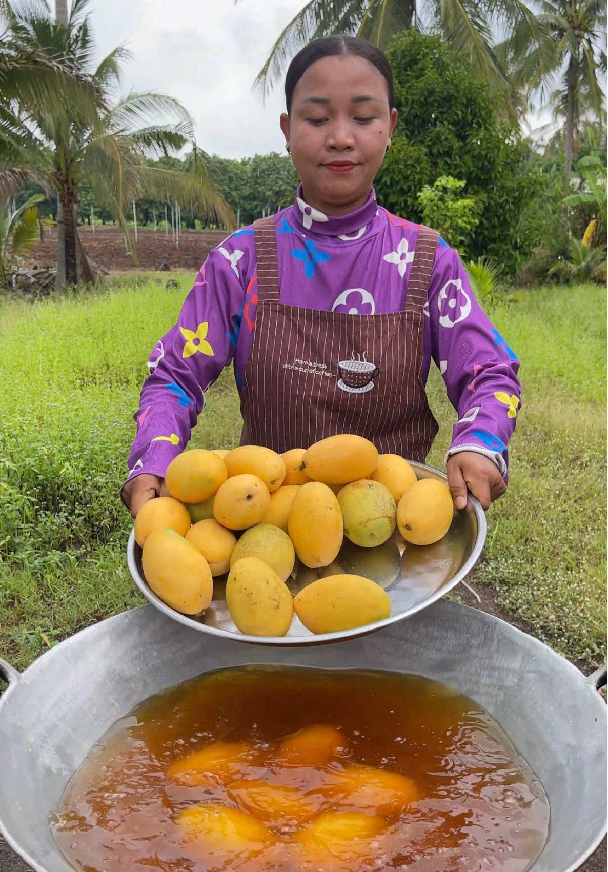 2 minutes meals & This Fried Yellow Mango Recipe Perfect! You can try it #FoodTok #viral #easydinner #quickrecipes #jvcookingasmr 