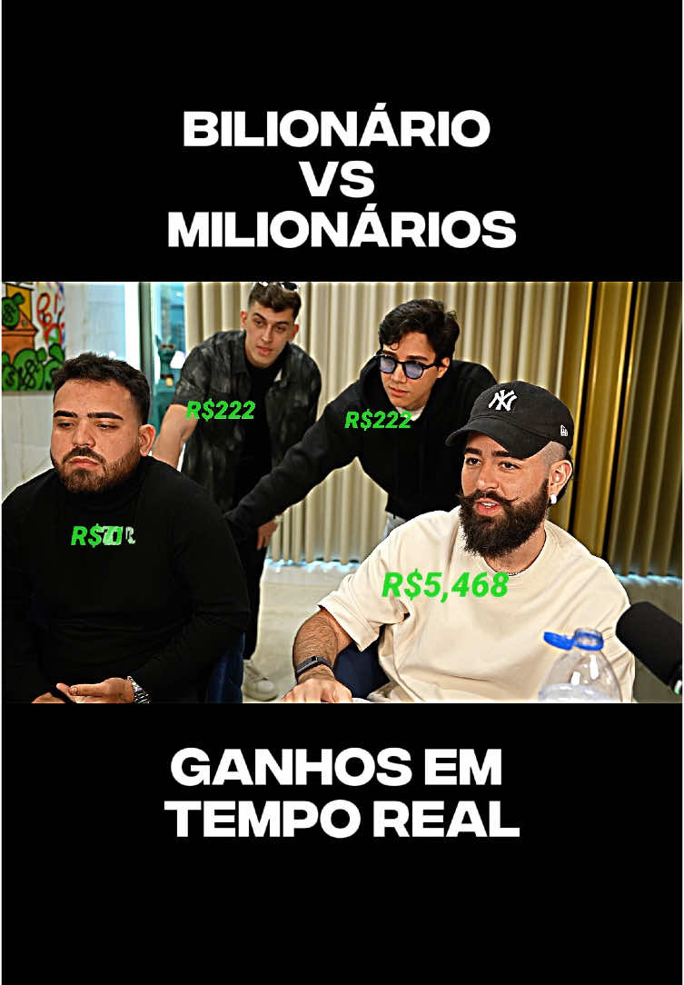 Ganho em tempo real bilionário vs milionários #ruyter 