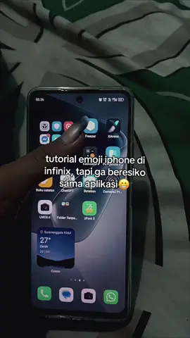 tenang aja tetep bakal work walaupn apk nya dah di uninstal#cara #emoji #iphone #di #infinix #smartphone #tutorial #foryou #fypage #fyp 