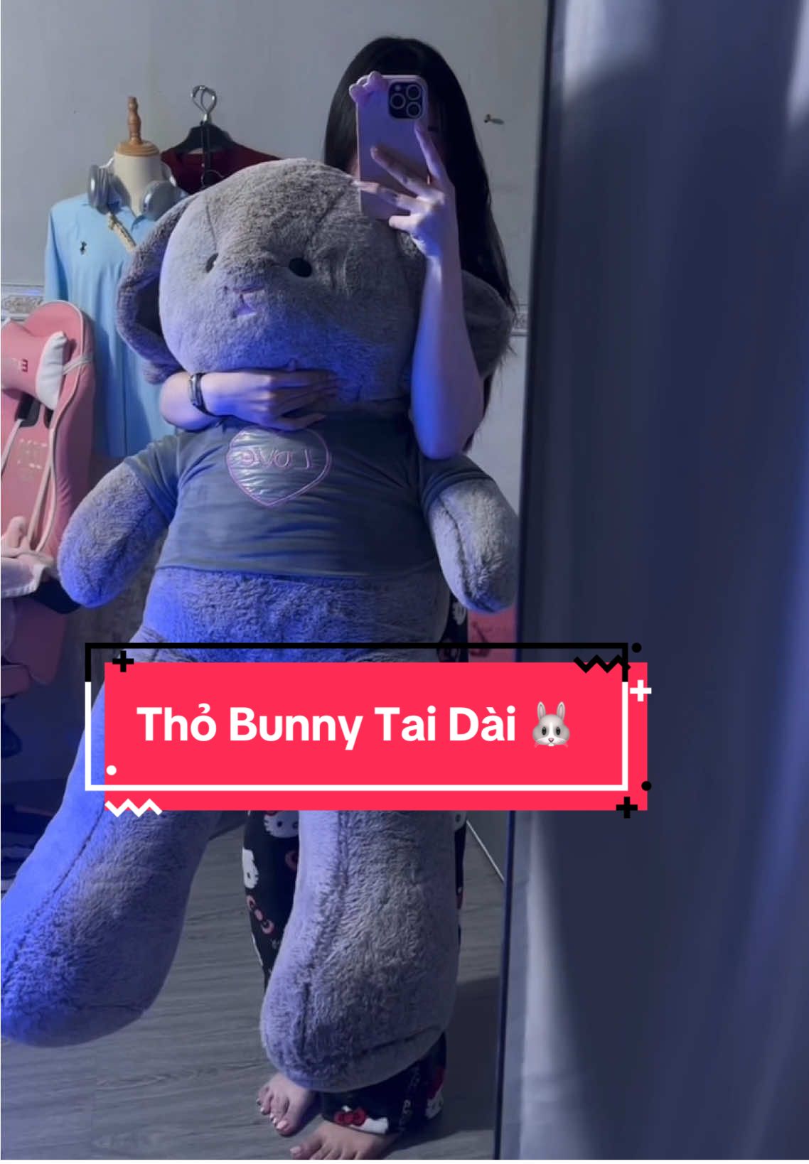 Thỏ Bunny Tai Dài 🐰✨ 1m2 #thobunny #gaubunny #thotaidai #gautho #xuhuong #milkmilk #qua1thang6 #quathieunhi 