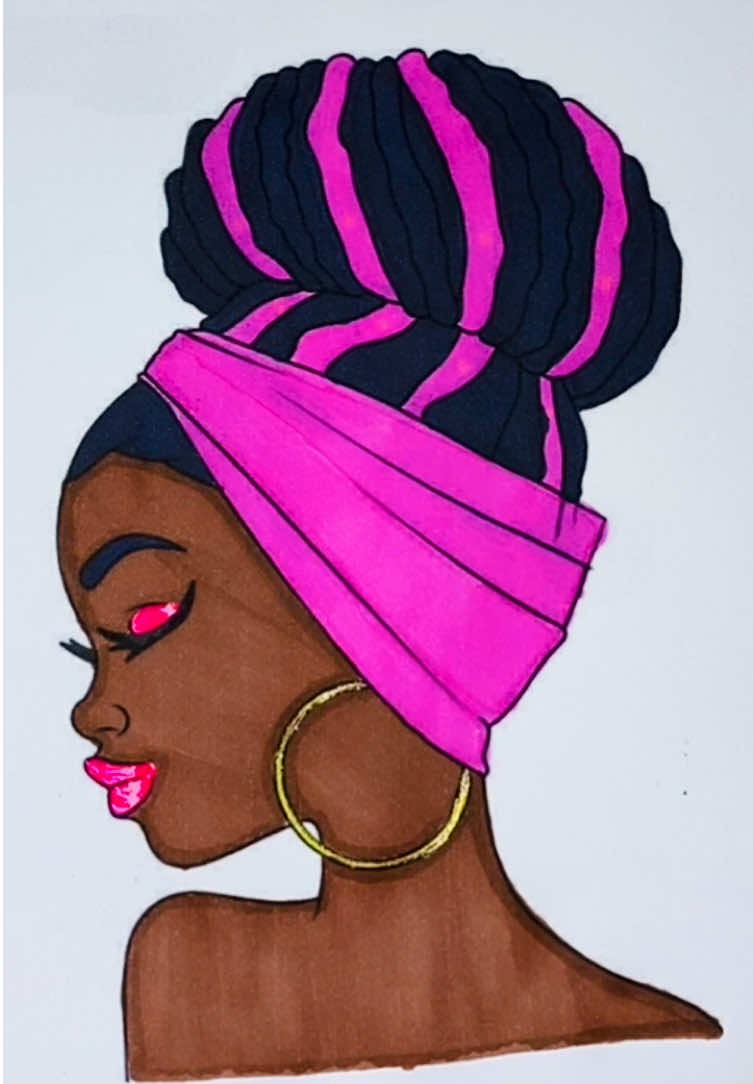 Colorindo 🩷🩷🤎🤎… #fyp #colorindo #foryoupag #coloringbook #satisfyingvideos #asmr #relaxing #colors #kawaii #coloring #afro #morena #mulhernegra 