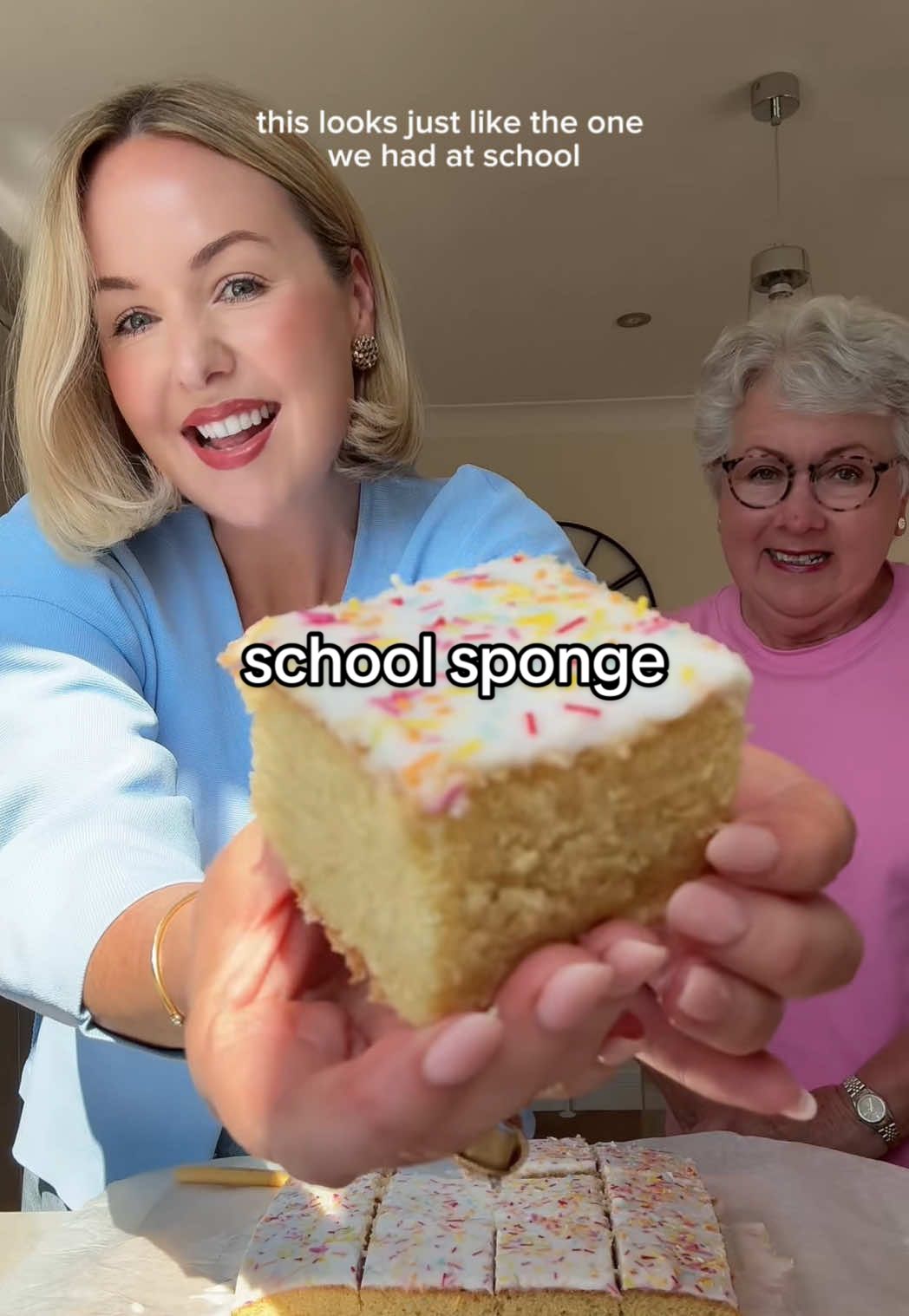 ad This classic school sponge with icing, sprinkles and pink custard is the ultimate nostalgic treat – and it’s so easy to make at home with the best ingredients from @Waitrose & Partners …plus a few insider tips and tricks from Mum 🧁💕✨ Here’s how to make it: FOR THE SPONGE: 280g unsalted butter 280g golden caster sugar 280g self-raising flour 5 eggs 2 tsp Madagascan vanilla extract A splash of milk if needed to loosen the batter Bake at 180°C for 30–35 mins until golden ICING: 500g icing sugar + 5-6 tsp water Top with lots of edible confetti strands (Waitrose do the best ones) PINK CUSTARD: 1 tub Waitrose fresh Devonshire custard A little squeeze of pink gel colouring Cut into squares. Pour over warm custard. Share with someone who deserves a trip down memory lane 💕 #FoodToFeelGoodAbout #waitrose 