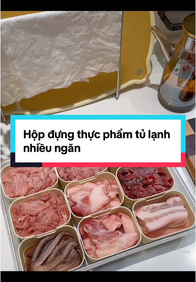 Hộp đựng thực phẩm tủ lạnh nhiều ngăn #giadungthongminh #giadungtienich #fyp #nộitrợ #hopdungthucphamtulanh 