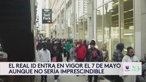 Largas filas para obtener el Real ID en el supercentro del DMV de Illinois