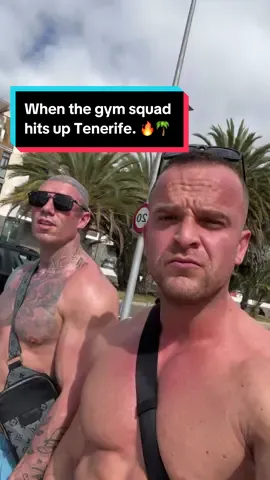 When your gym squad hits up Tenerife. 😂🔥 #goodvibes #goodenergy #tenerife #holiday #ladsholiday #gymsquad #topless #gym #training #abs #muscles #lasamericas #stag #stagdo #haters #goals #glasgow #Fitness #party #bodybuilding #Scotland #spain #laugh #live #saywhatyouwant 