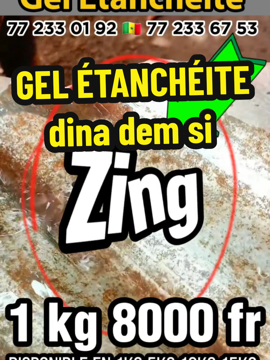 Réponse à @khadyndiaye581  🏠Protégez votre maison dès maintenant avec le GEL ÉTANCHÉITÉ TRANSPARENT. La solution durable et économique contre les infiltrations d’eau et l'humidité. 👍8000 fr par kilo 🪣Disponible en 1kg 5kg 10kg 15kg  👤77 233 01 92  Détaillant Exclusif  📍Hamo4 Corniche Guediawaye  😃Livraison possible partout au Sénégal 🇸🇳 #senegalgeletancheite #geletancheitesenegal #peintureetanche #geletancheiteterasse #tiktoksenegal🇸🇳 #antihumidité #Étanchéitémaison #étanchéitétoiture #étanchéitéterrasse 