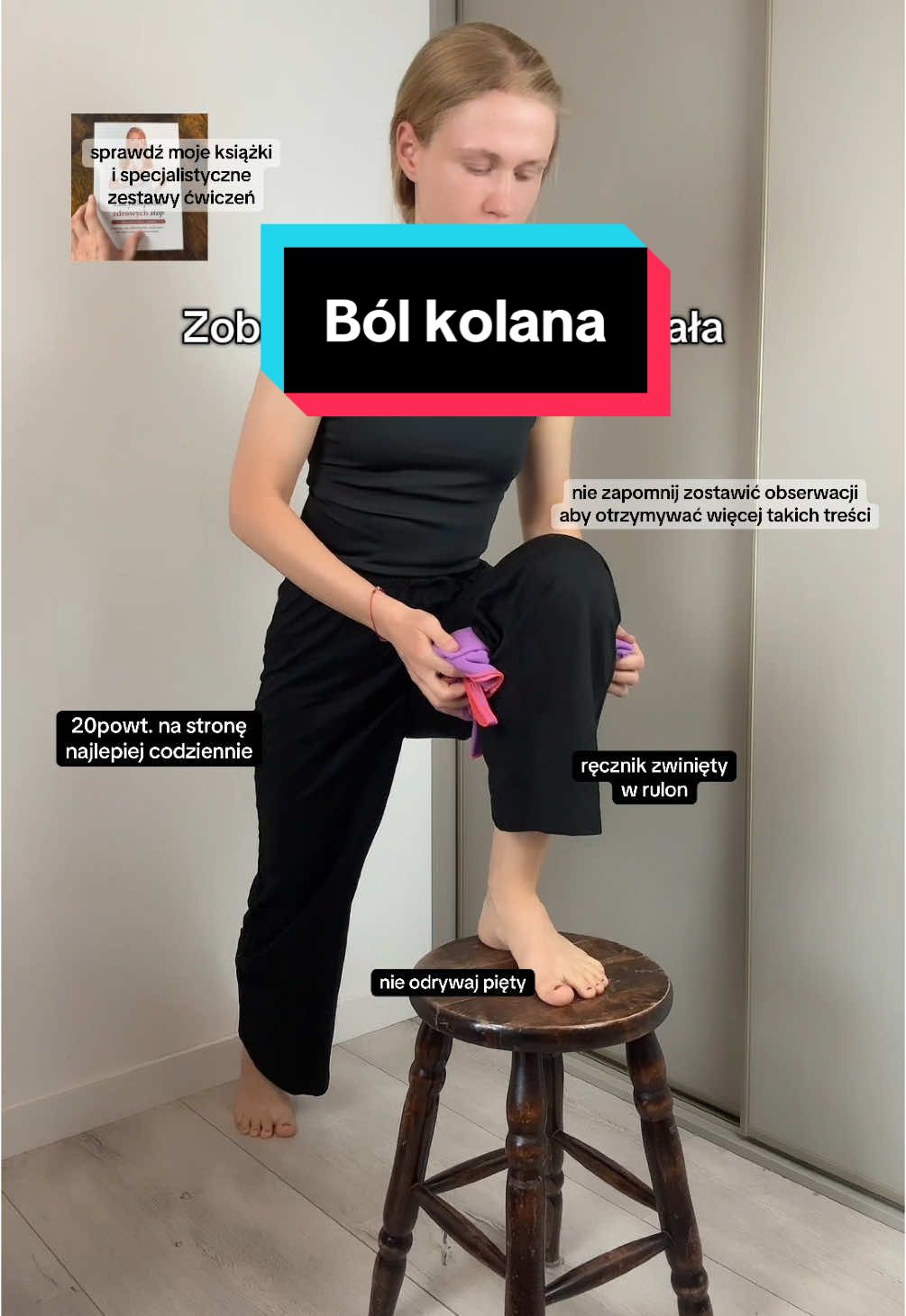 @Julia Żurawska  Boli kolano przy wstawaniu, schodzeniu po schodach albo po dłuższym siedzeniu? To ćwiczenie może być twoim pierwszym krokiem do ulgi — bez tabletek, bez zastrzyków.” Ruch to nie wróg. Ruch to lekarstwo — tylko trzeba wiedzieć, jaki. Spróbuj i daj znać, jak reaguje twoje kolano! Ps. Żadna internetowa porada nigdy nie zastąpi ci wizyty u specjalisty. #fizjoterapia #rehabilitacja #rehab #kolano #bólkolana #dc #ćwiczenia #terapia #kolana #wzmacnianie  – fizjoterapia – rehabilitacja – kolano – endoproteza kolana – trening – zwyrodnienia stawów kolanowych – ćwiczenia – terapia – ból kolana – ból kolan
