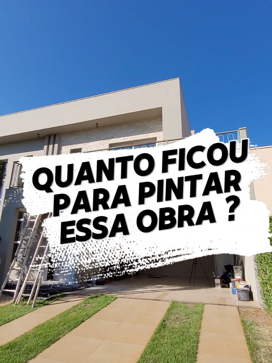 Quanto ficou para pintar essa mansão? #obra #pintor #madeira #pintorprofissional #tik_tok #construcao #dicas #virał #cliente #orcamento 