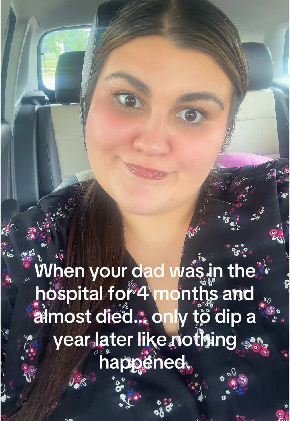 Don’t worry, this was back in 2016 and we are all fine and happier now! Dark humor is my way of coping lol #darkhumor #divorcedparents #dyingdad #trendingaudio #trauma #foryoupage #fypシ #viral #plussizefashion #humor 
