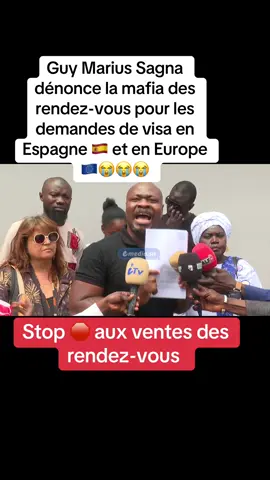 Guy Marius Sagna dénonce la mafia des rendez-vous pour les demandes de visa en Espagne 🇪🇸 et en Europe 🇪🇺😭😭😭stop aux ventes des rendez-vous visa#fypシ #stop #ventes #rv #visa #itv #senegalaise_tik_tok #espagne🇪🇦 #europe #😭😭😭😭😭😭💔💔💔💔 @roots393 