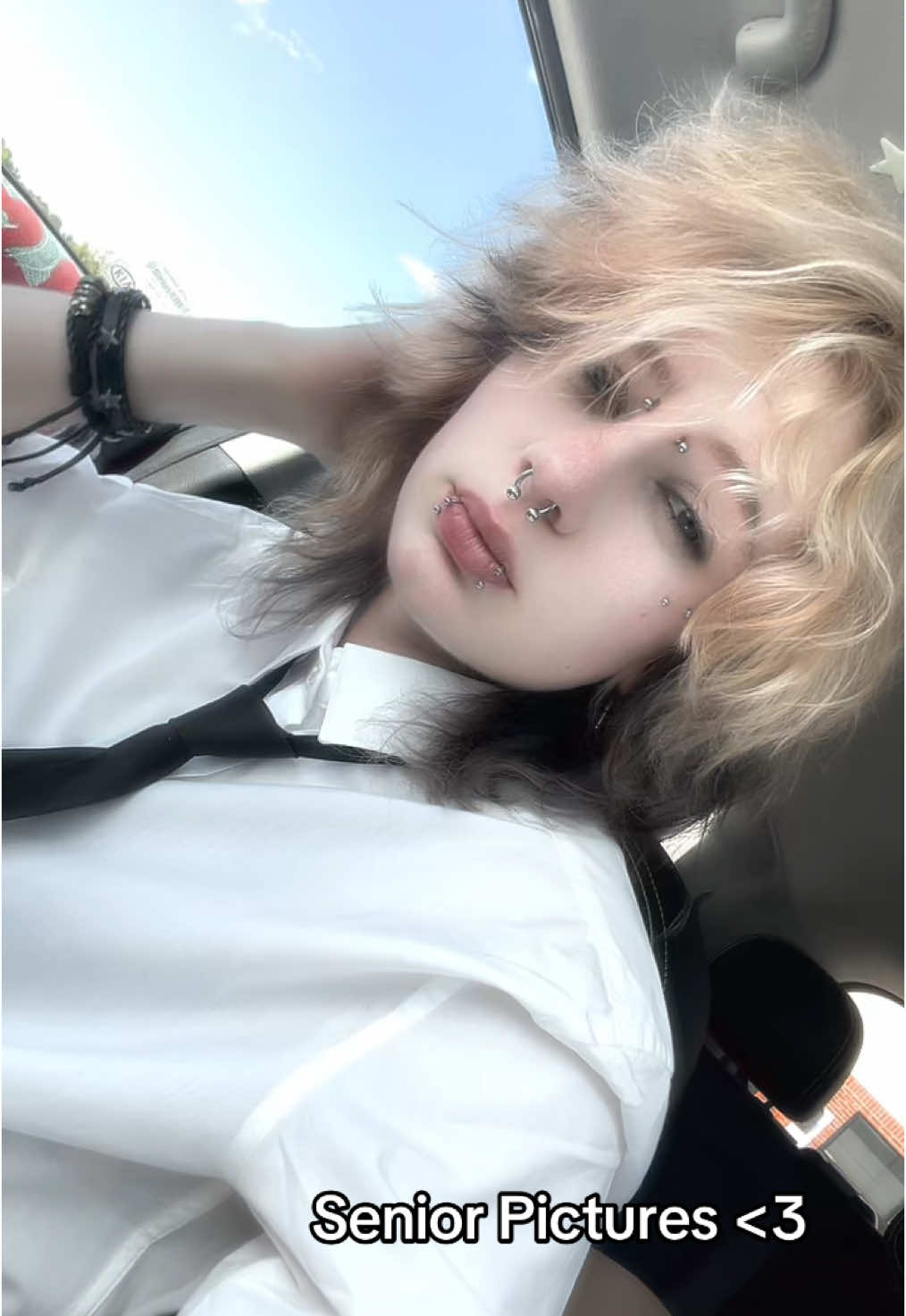 I graduate in 14 days, that’s crazy.  #06 #graduate #emo #hair #piercings #makeup #mlm #muhluhmuh #senioryear @ASYLUMS 