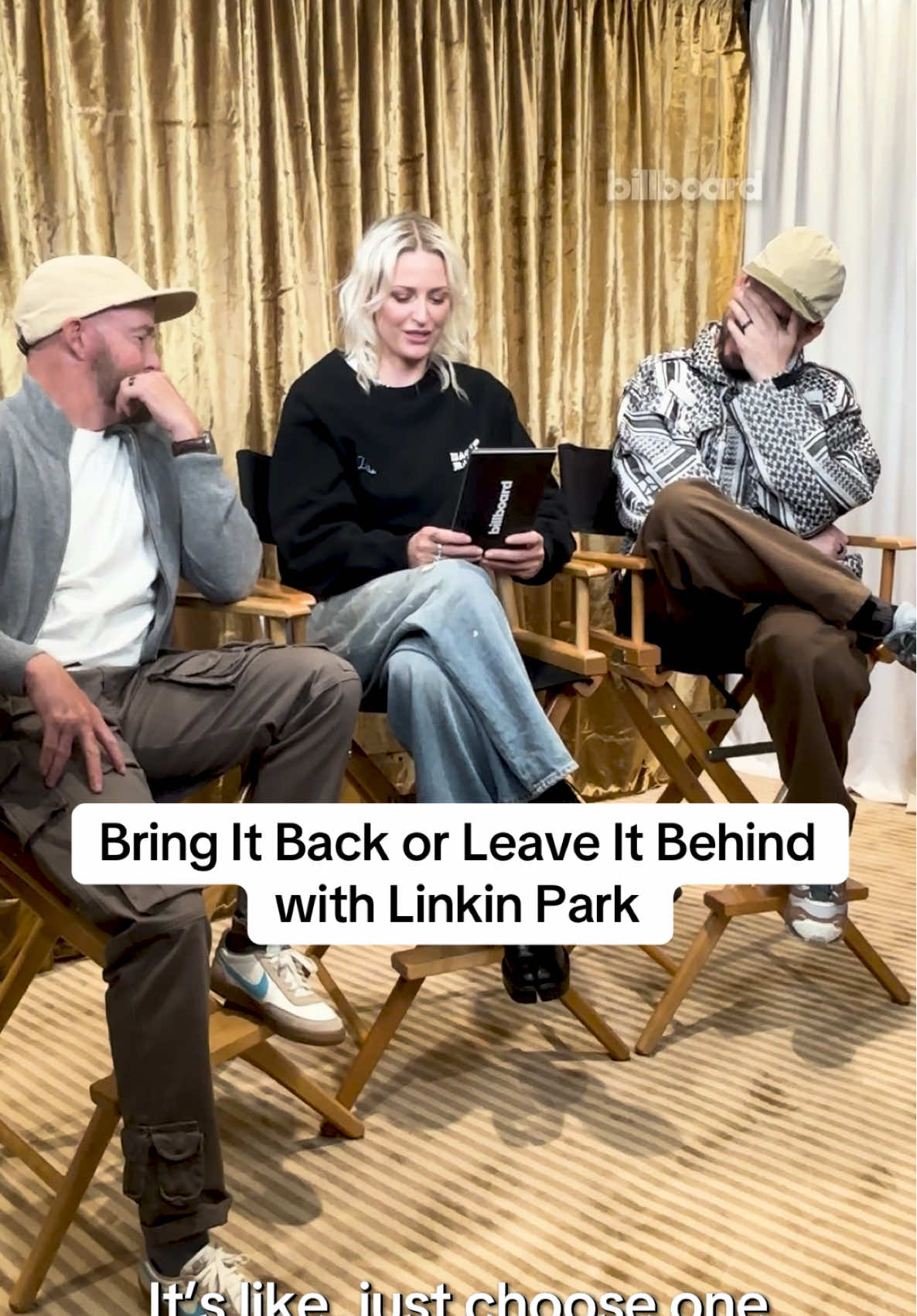 Linkin Park revisits some throwback looks in a game of Bring It Back or Leave It Behind! You rocking with their choices? 🤘🎸 #linkinpark #nostalgiacore #90s #00sfashion 