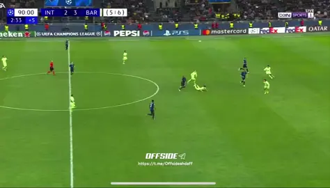 انتر ميلان يدرك التعادل في الوقت الاخير ضد برشلونة #نصف_نهائي_دوري_ابطال_اوربا🏆 