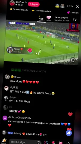 SE PERDIÓ CON DIGNIDAD  Síganme me bloquearon mi cuenta donde transmito los partidos permanentemente. SÍGANME PORFA para seguir transmitiendo los partidos #barcelona #intermilan #futbol #envivo #live #tiktok 