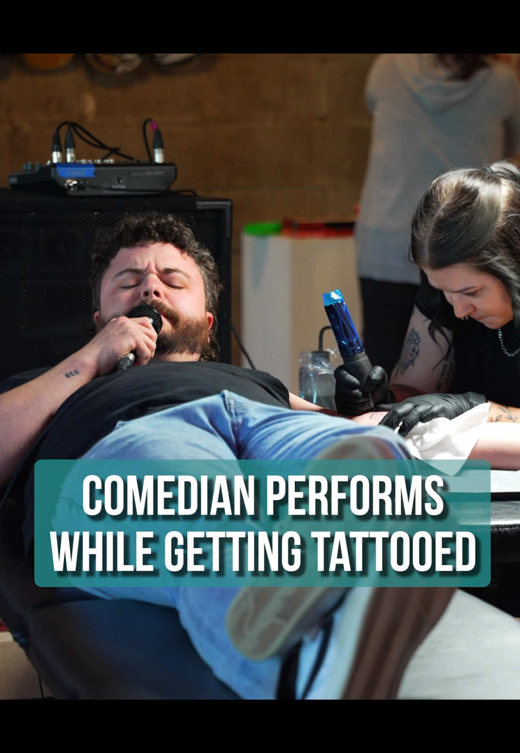 My grandma has a full set of sleeves 👀 #comedy #standup #tattoocomedy 