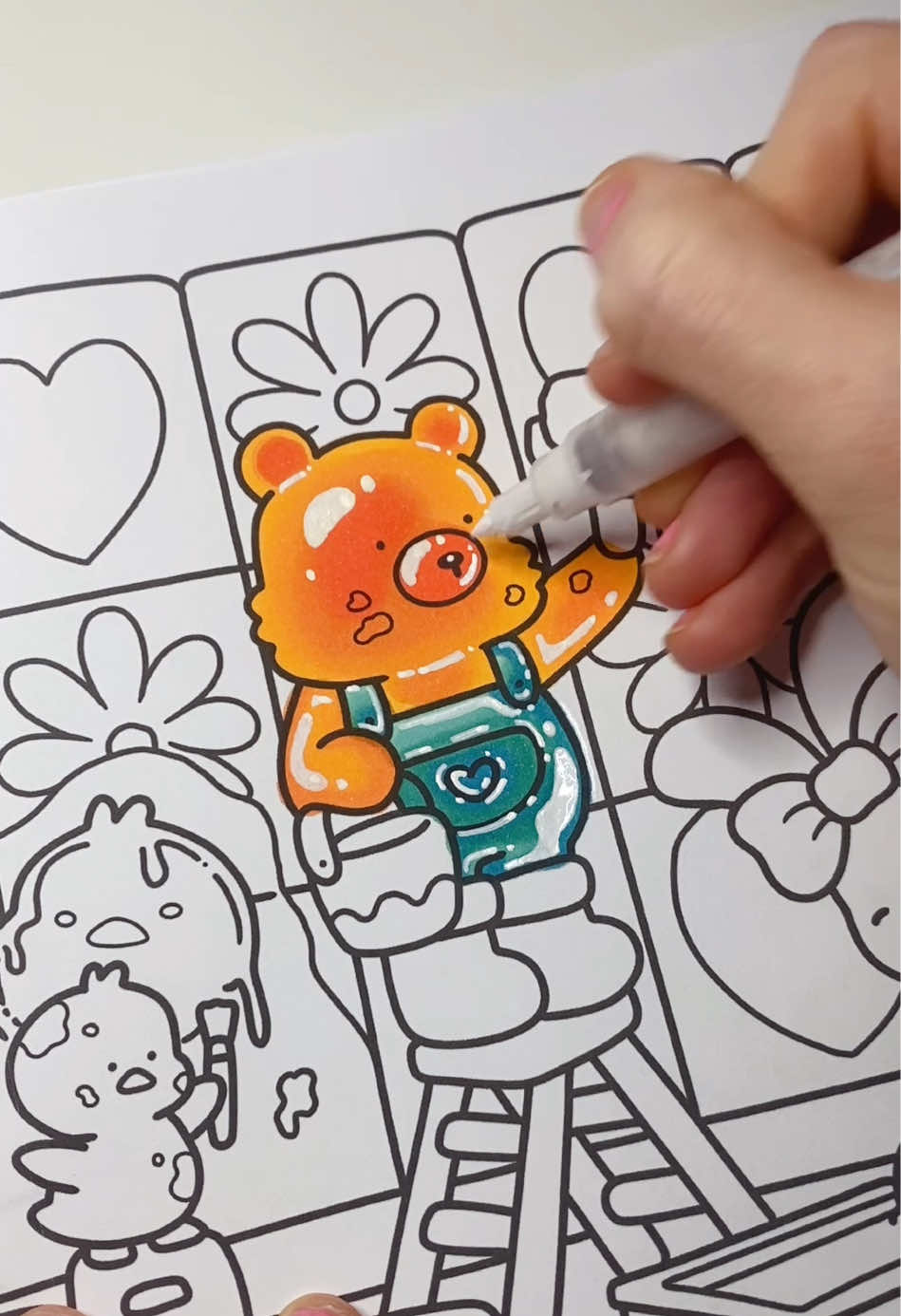 The satisfying smoothness of these Arrtx markers ☁️😌🧡 #coloring #colortok #coloringpages #colouring #satisfying 