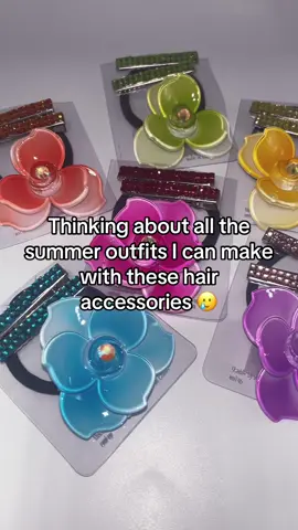 These hair tie sets are sooo cute!! 🌺 🏝️ 🌊 #2000s #tropical #y2k #fyp #coconutgirsummer #coconutgirl 