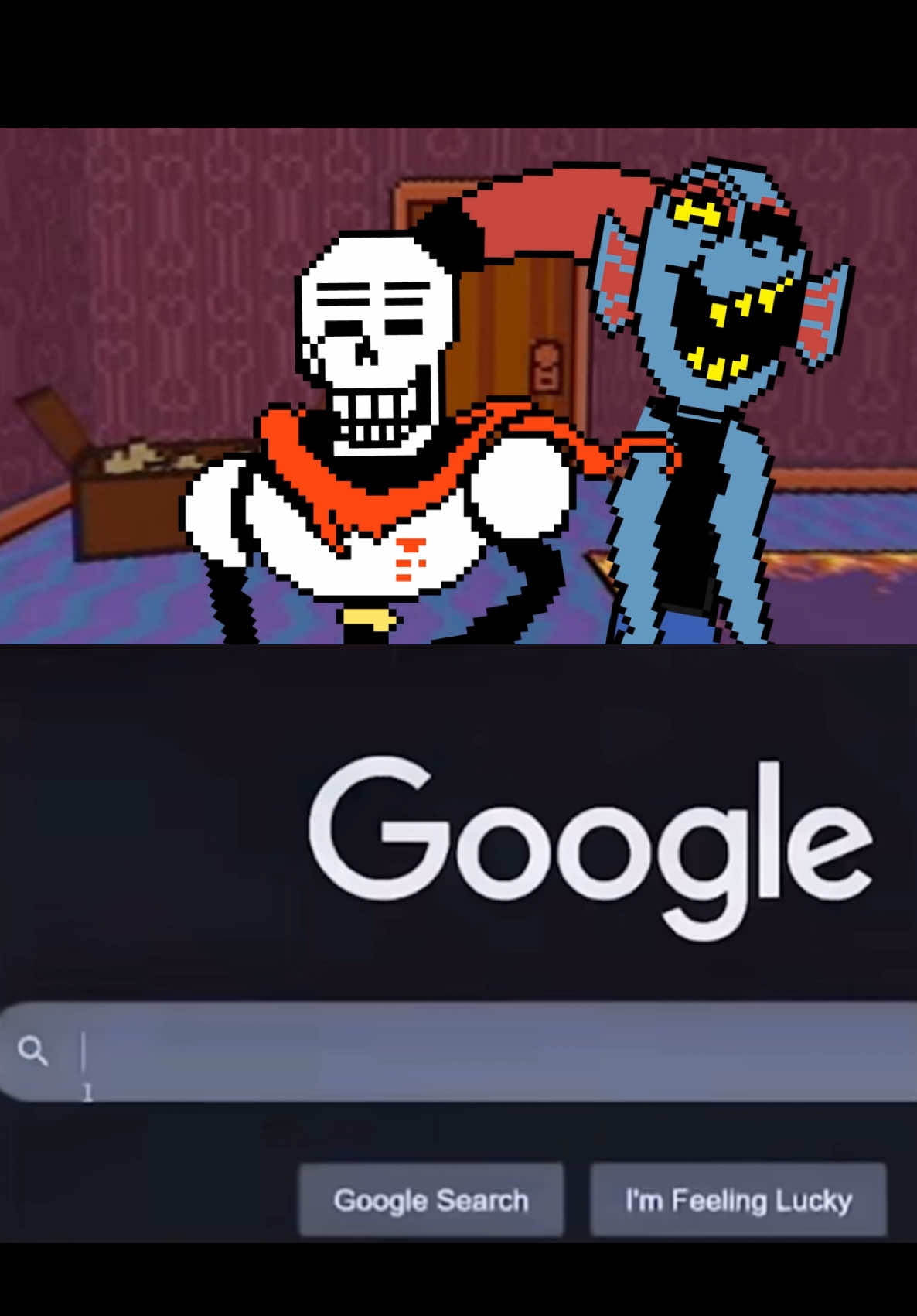 Papyrus Googled Google on Google #asen #fyp #undertale #papyrus #undyne #google 