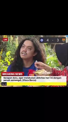 Gimana sarapan hari ini kawan?#viscabarca #halamadrid 