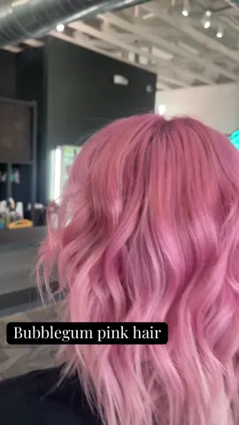 Bubblegum Pink Hair #pinkhair #clthairstylist #hairstylistsoftiktok #pinkhairinspo 