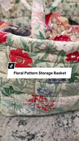 I love this floral storage basket! It’s so cute! #storagebasket #homedecor #homeorganization #tiktokshopfinds #spotlightfinds 