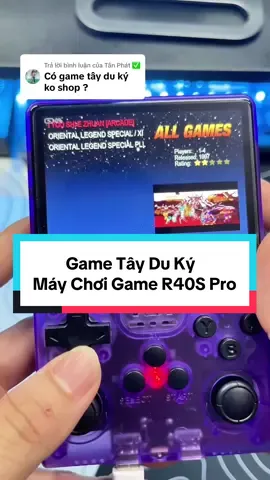 Trả lời @Tân Phát ✅ Máy Chơi Game Cầm Tay R40S PRO Cài Sẵn 30.000 Trò Chơi. Ram 8G, Pin 380mAh dùng được 8 Tiếng #cuahang5c #maychoigame #maychoigamecamtay #trochoi #maydientu #setup 