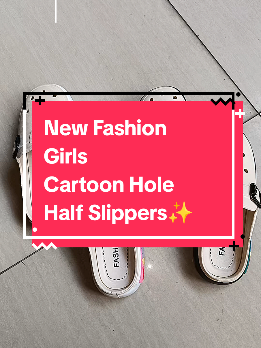 New Fashion Girls  CARTOON HOLE HALF SLIPPERS✨ YES ANG napa ka Ganda for it's price ,Can't wait to use this Gala and everyday Use ☑️ #cartoonholehalfslippers #fashion #fashiongirls #sandals #sandalsforwomen #creatorsearchinsights #ComproDoPequeno 