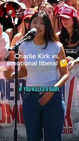 Charlie Kirk vs. Emotional liberal 🤔 #shorts #politics #usa  #donald #president #trump #kamala #harris #biden #joe #republican #democrat #liberal #conservative #trending #viral 