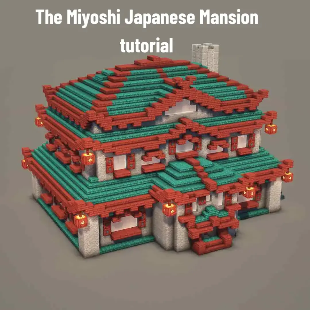 The Miyoshi Japanese Mansion tutorial #Minecraft #minecraftbuilding #minecraftbuild 
