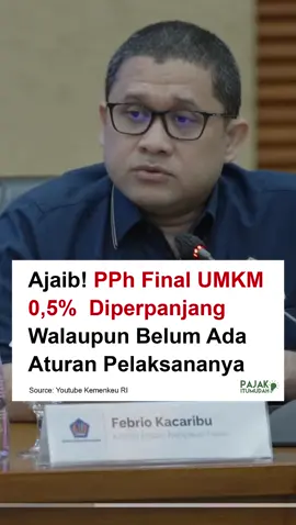 Wah!! kabar gembira bagi pejuang UMKM📢 Meski masih dalam proses pembahasan, tetapi tarif PPh UMKM 0,5% bisa di nikmati hingga tahun 2025!🎉🎊 Tag teman kalian sesama pengusaha UMKM👥 Jangan lupa follow @pajakitumudah untuk dapatkan informasi perpajakan menarik lainnya! #pajakumkm #pengusaha #infopajak #pajak #tax #indonesia