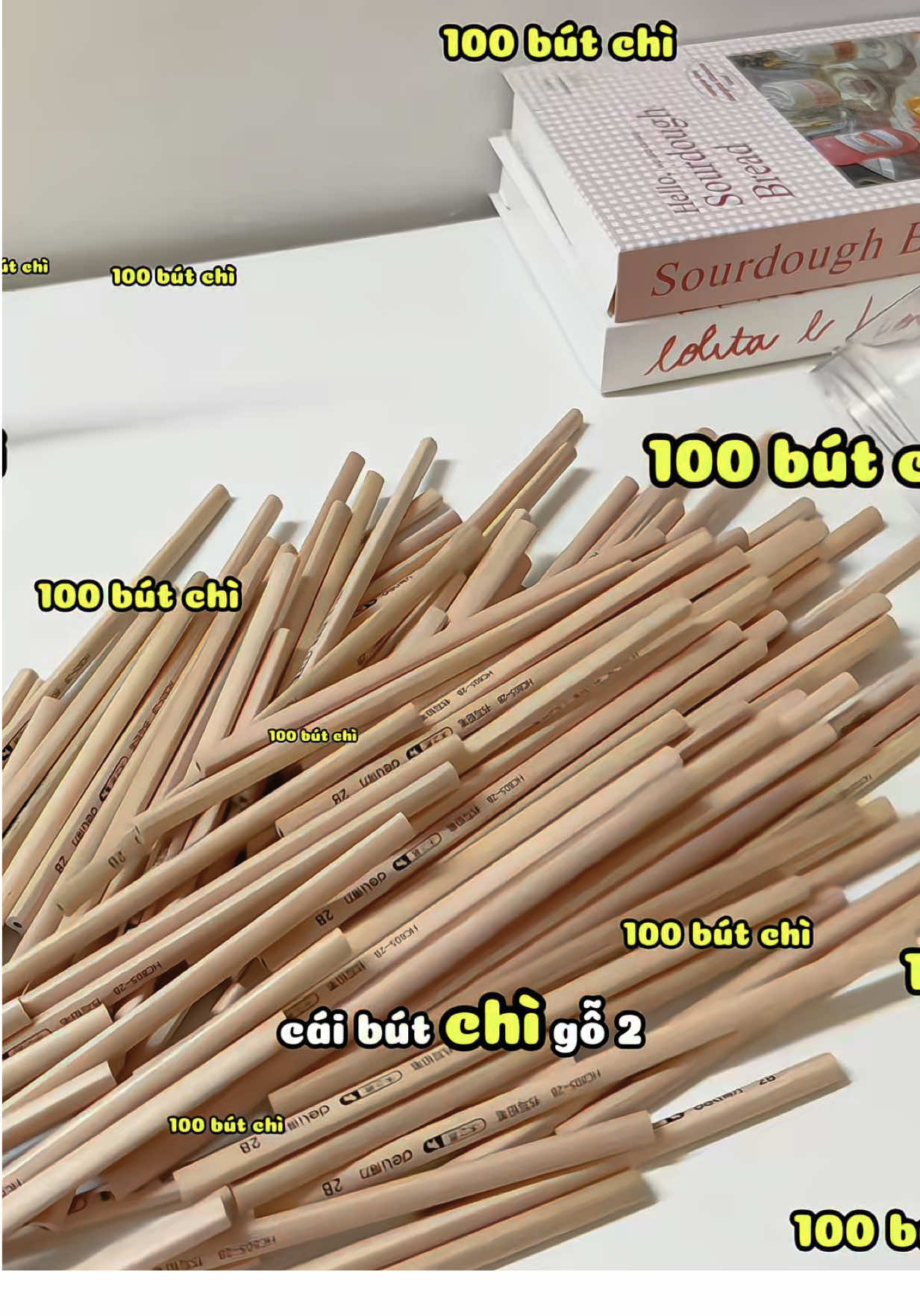 Combo 50 100 cây bút chì gỗ #deli #butchideli #combo100butchi #combo50butchideli #butdeli #butdeli2b #butchi2bdeli #byntchuyengiadung 