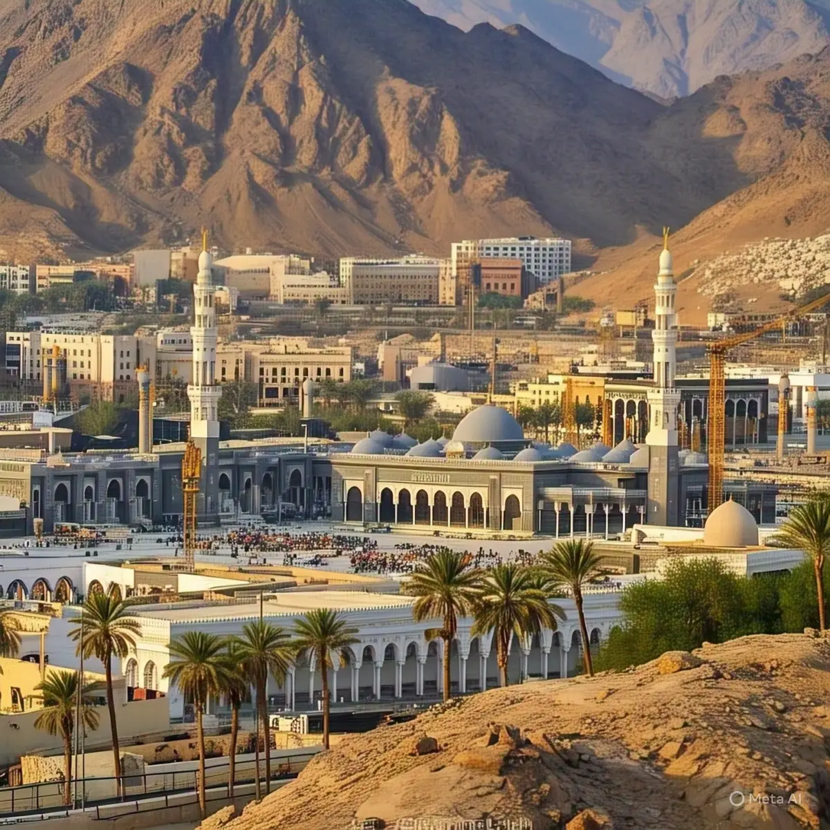 This image captures the majestic beauty of Masjid al-Nabawi, the Prophet's Mosque, located in the holy city of Madina. The iconic green dome marks the resting place of the Prophet Muhammad (PBUH). Surrounded by elegant minarets, the mosque's stunning architecture is illuminated under a clear blue sky. The expansive marble courtyard reflects the soft sunlight, creating a serene and spiritual atmosphere. Pilgrims are seen peacefully walking and praying, symbolizing the unity and devotion of Muslims from around the world. This sacred site is not only an architectural masterpiece but also a place of deep reverence and tranquility. #unfrezzmyaccount #viral #trading #naatstatus #mashallah #foryou #unfreez  #unfreezmyaccout 