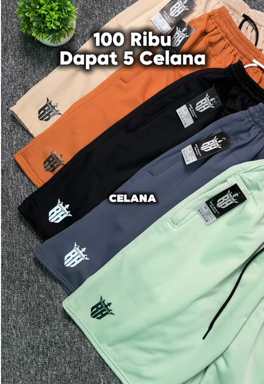 100 dapat 5 celana pendek. Bisa request warna dan bahannya tebal dan lembut juga #celanapendek #celanapendekmurah #celanapendekpria #celanaunisex #celanabroadshort #shortpants 