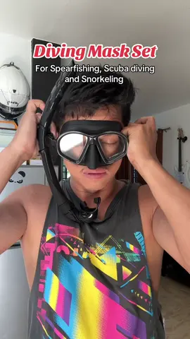Diving goggles set for spearfishing, scuba diving and snorkeling #divinggoggles #divingmask #snorkelingmask #mask #goggles #diving #spearfishing #swimming #snorkeling #tiktokshop #foryou 