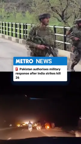 Pakistan authorises a military response after India strikes kill 26.  India attacked Pakistan and Pakistani Kashmir overnight, in the worst fighting between the two nuclear-armed nations for decades.  Pakistan says six locations were attacked and claims to have shot down five Indian fighter jets. #Fyp #India #Pakistan #Pakistantiktok #Indiatok #IndiaPakistan#indiapakistanborder#Kashmir#nuclear#conflict#war