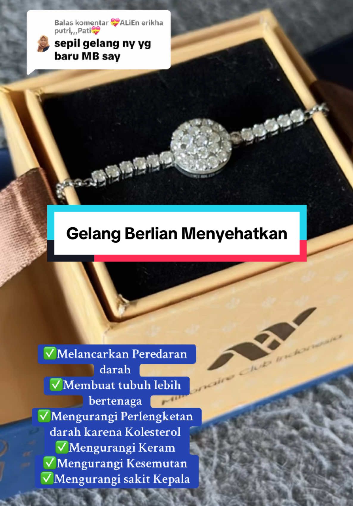 Membalas @💝ALiEn erikha putri,,,Pati💝 info Produk silahkan WA ya kak. Ada No WA di bawah Profil🥰🙏#fyp #gelangkesehatan #gelangmci #mci #gelangkesehatanmci 