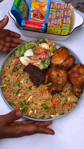 Get the best flavor from your fried rice when you use @Onga Ghana  seasonings. Save this recipe for that special day. Ingredients for this recipe are Rice Chicken  Dark soy sauce  Onions  Garlic Salt  Aniseeds  Ginger  Carrots  Green bell pepper  Yellow Habanaro pepper  Oil Spring onions  Onga shrimp tablet  Onga chicken Seasoning  Onga 3 mix  Note that, I used, onions, ginger, garlic, Aniseeds, salt, Onga chicken Seasoning, Onga shrimp tablet and onga 3 mix to season the chicken before cooking. #friedrice #rice #lunch #dinner #ghana #ghanatiktok🇬🇭 