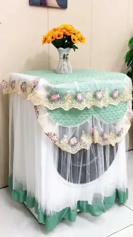 Lace dust, water and sun protection cover for washing machine, # Dust cover for washing machine, # dust shield for washing machine#foryou #fyp #fypシ #goodthing #tiktok #tiktokshop #malaysia #malaysiatiktok 