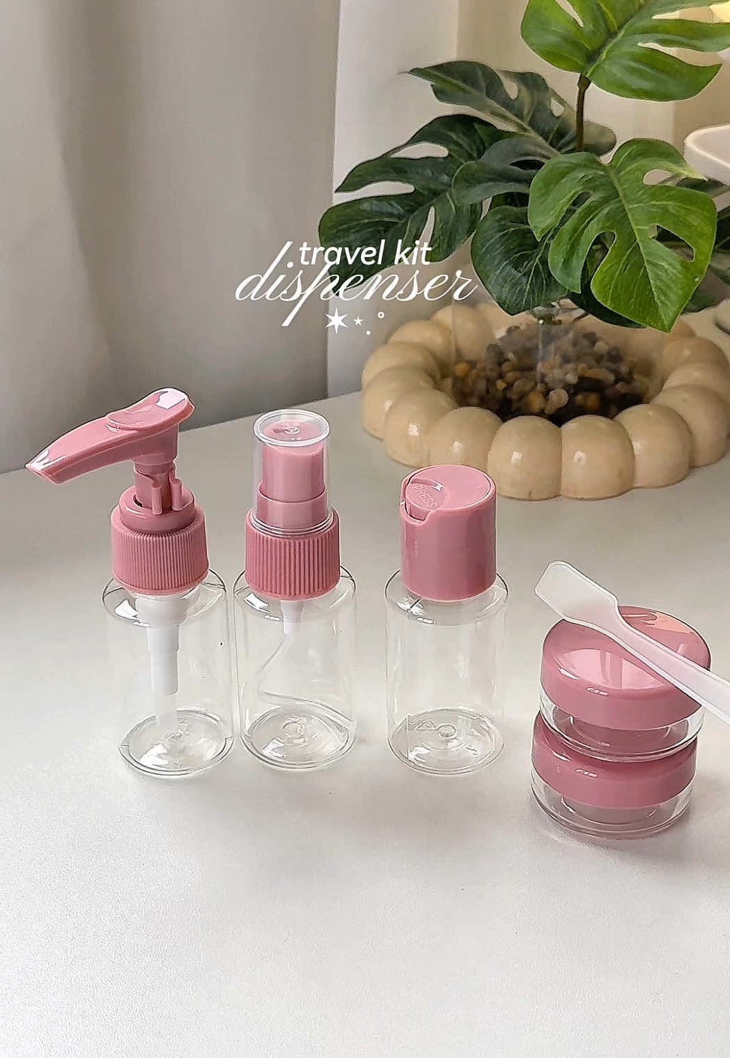 Must have mini travel kit dispenser! 6 in 1 na sya. #travelkit #travelessentials #bottledispenser #minibottles #travelmusthaves 