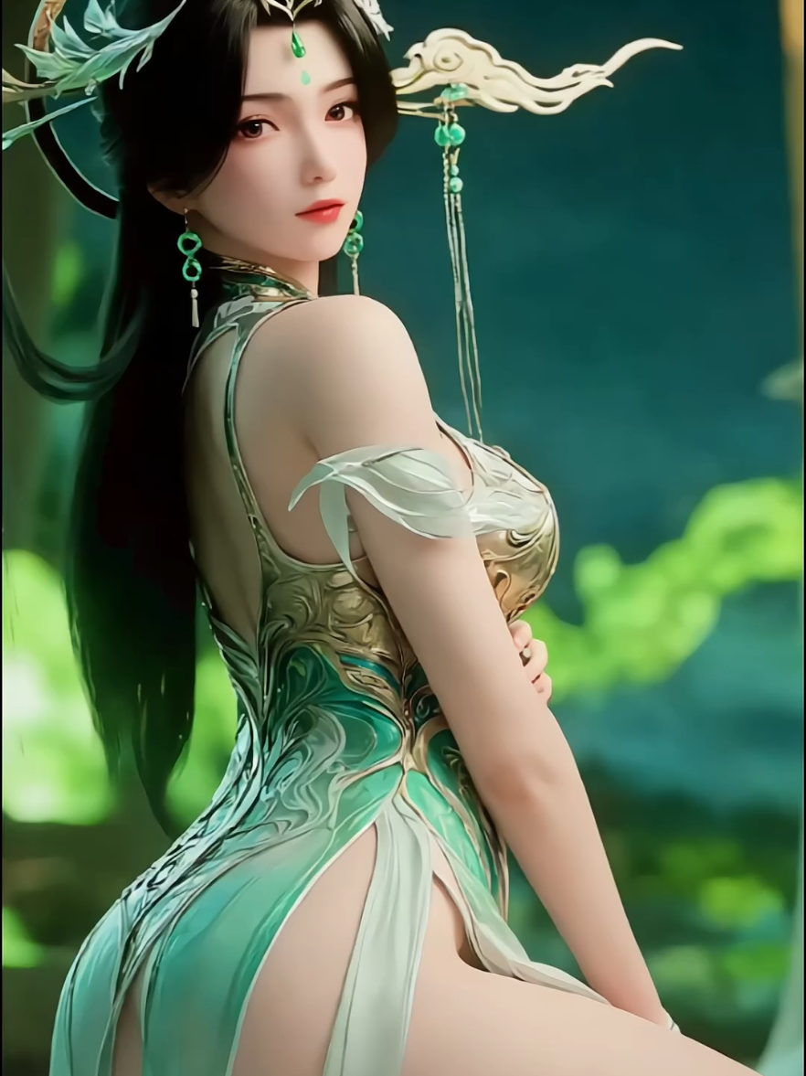 [ HDR 4K ] Donghua girls 💚💚💚🥵🥵 #viral #fyp #viralvideo #foryou #wallpaperkece #donghua #4k 