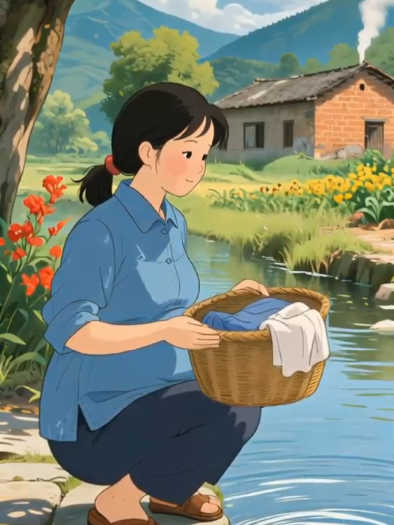 mama... #daubao610 #daubao0410 #countryside #mama #healing #anime 