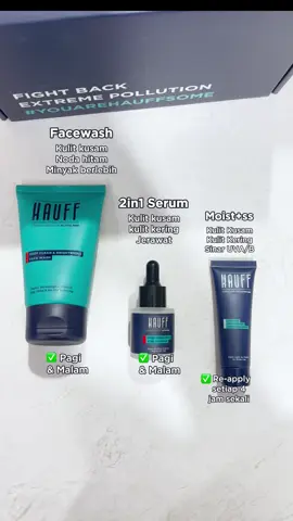 Minimal lo harus punya sepaket lengkap basic skincare ini Broff😎✨ #hauff #skincarebasic #skincarecowok #hauffmen #rekomendasiskincare 