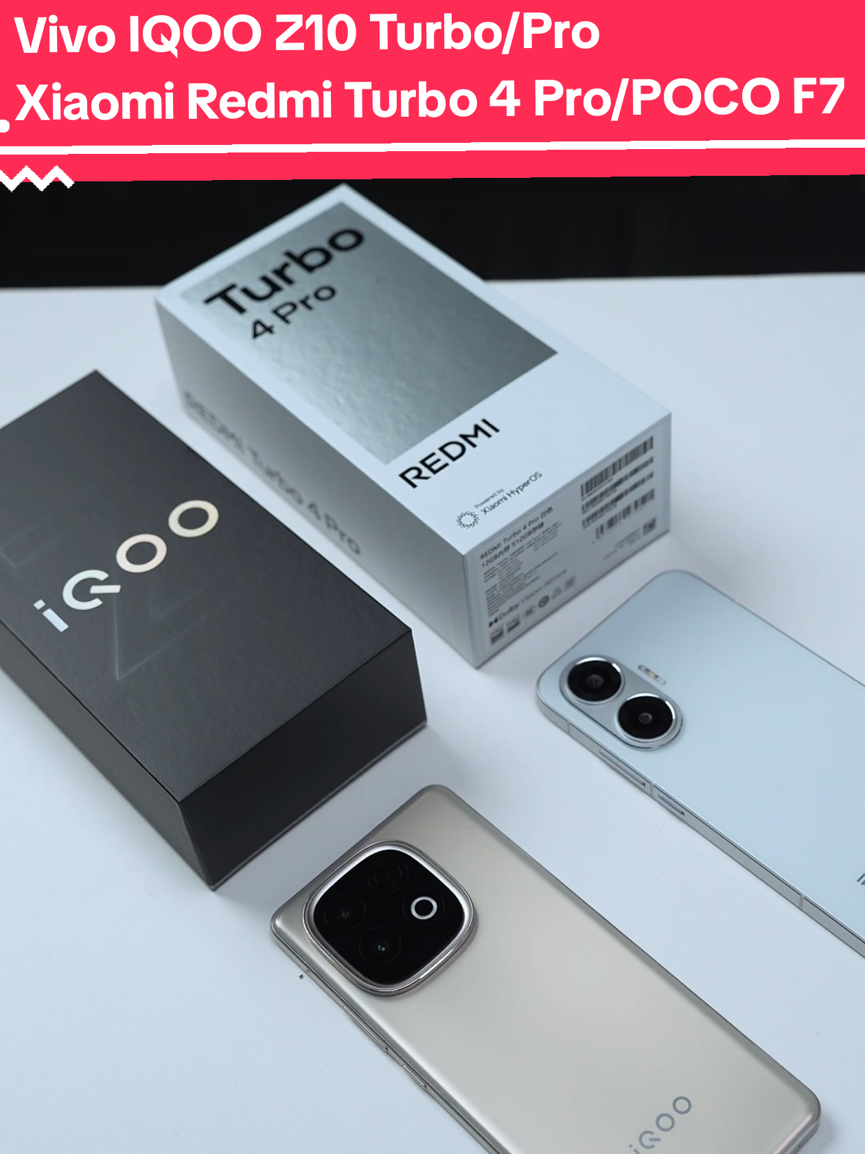 Vivo IQOO Z10 Turbo/Pro Xiaomi Redmi Turbo 4 Pro/POCO F7 Unboxing ASMR  #fyp #vivo #iqoo #xiaomi #redmi 