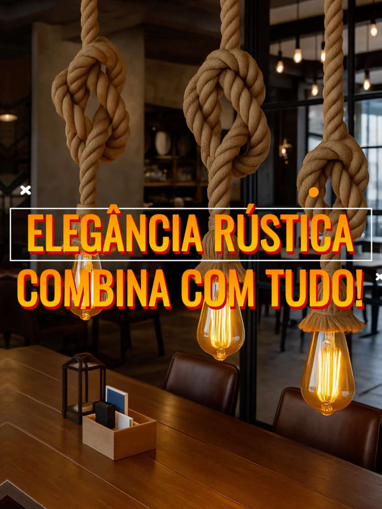 Elegância rústica combina com tudo! #fyp #foryoupage #iluminacion #decoration