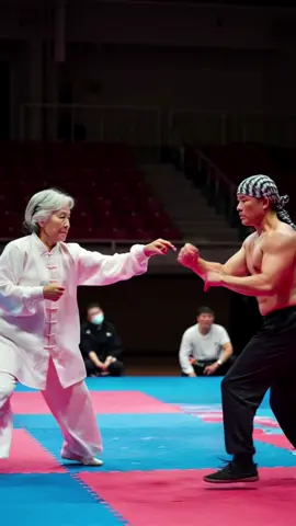 The old lady's posture is so stunning