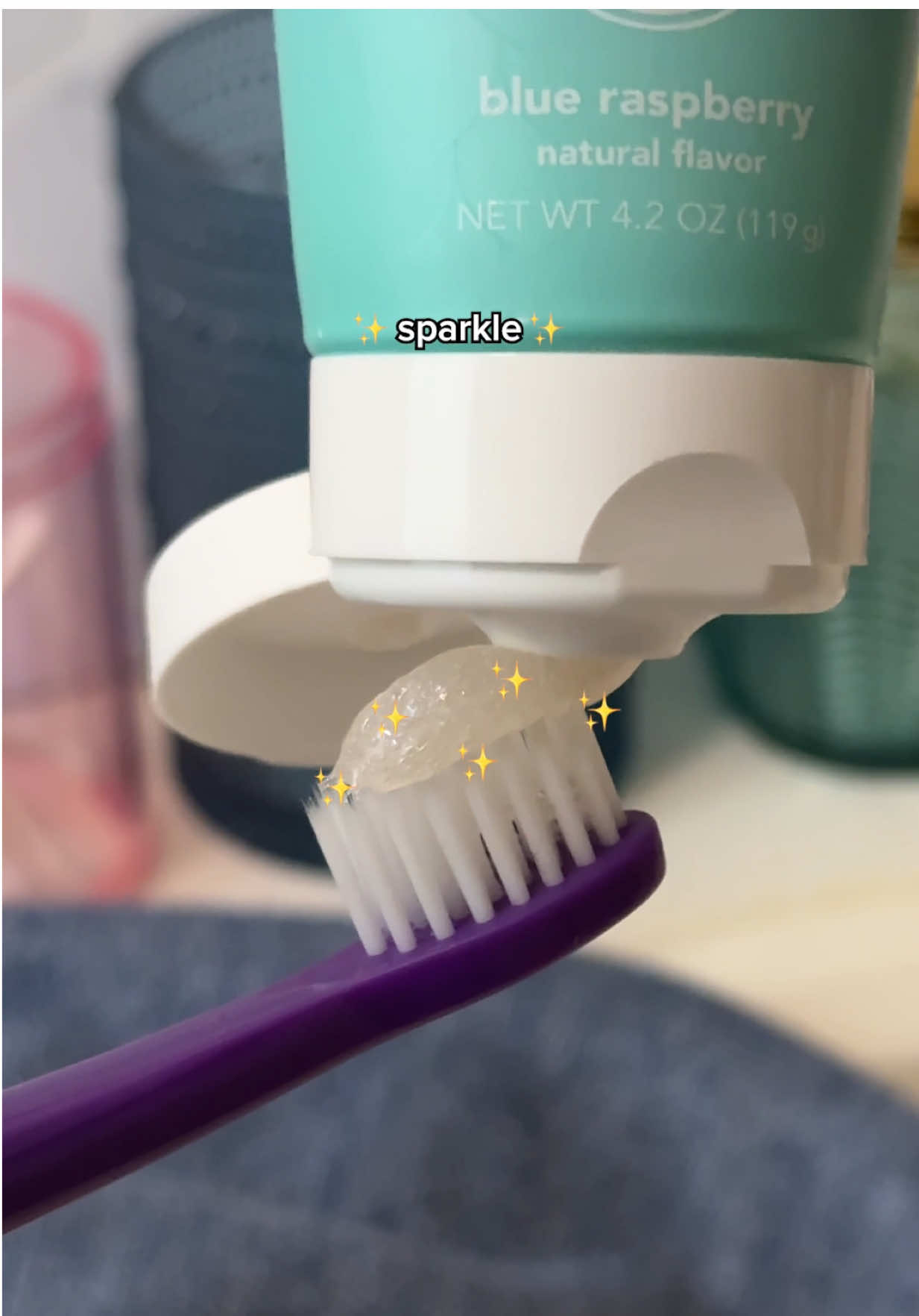 a little sparkle goes a long way✨ #hello #helloproducts #choosefriendly #toothpaste #smile #dragon #blueraspberry 