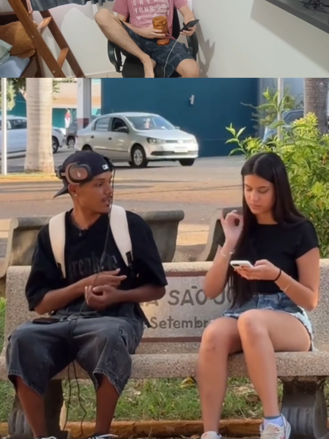 Ele virou amigo de todo mundo na praça! | React Engraçado Reagi a um vídeo de um cara que simplesmente decidiu fazer amizade com todo mundo na praça! Será que rolou conexão ou só cara de “quem é você?” Vem ver essas interações hilárias e espontâneas que deixam o dia mais leve! #ReactEngraçado #ExperimentoSocial #NovaAmizade #Praça #VídeoDivertido #Sociexperiments #ReaçãoEngraçada #InteraçãoHumana