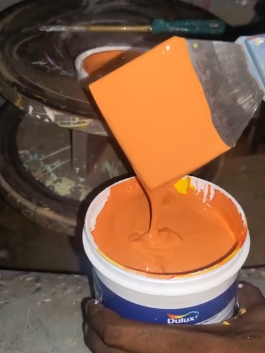 let's Mixing Orange Color 🟠🎨 #machine #paint #fyp #trendingvideo #foryou #foryoupage❤️❤️ 