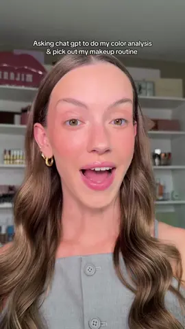 Asking chat gpt to do my color analysis & pick out my makeup routine #makeupchallenge #MakeupRoutine 