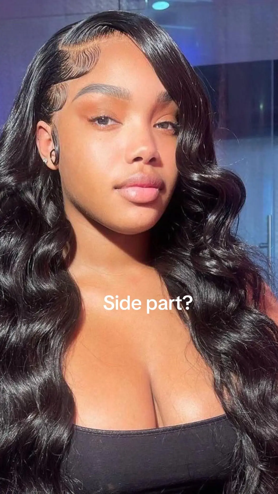 Bday hair coming soon 💇🏽‍♀️ #sidepart #flipovermethod #sewin 